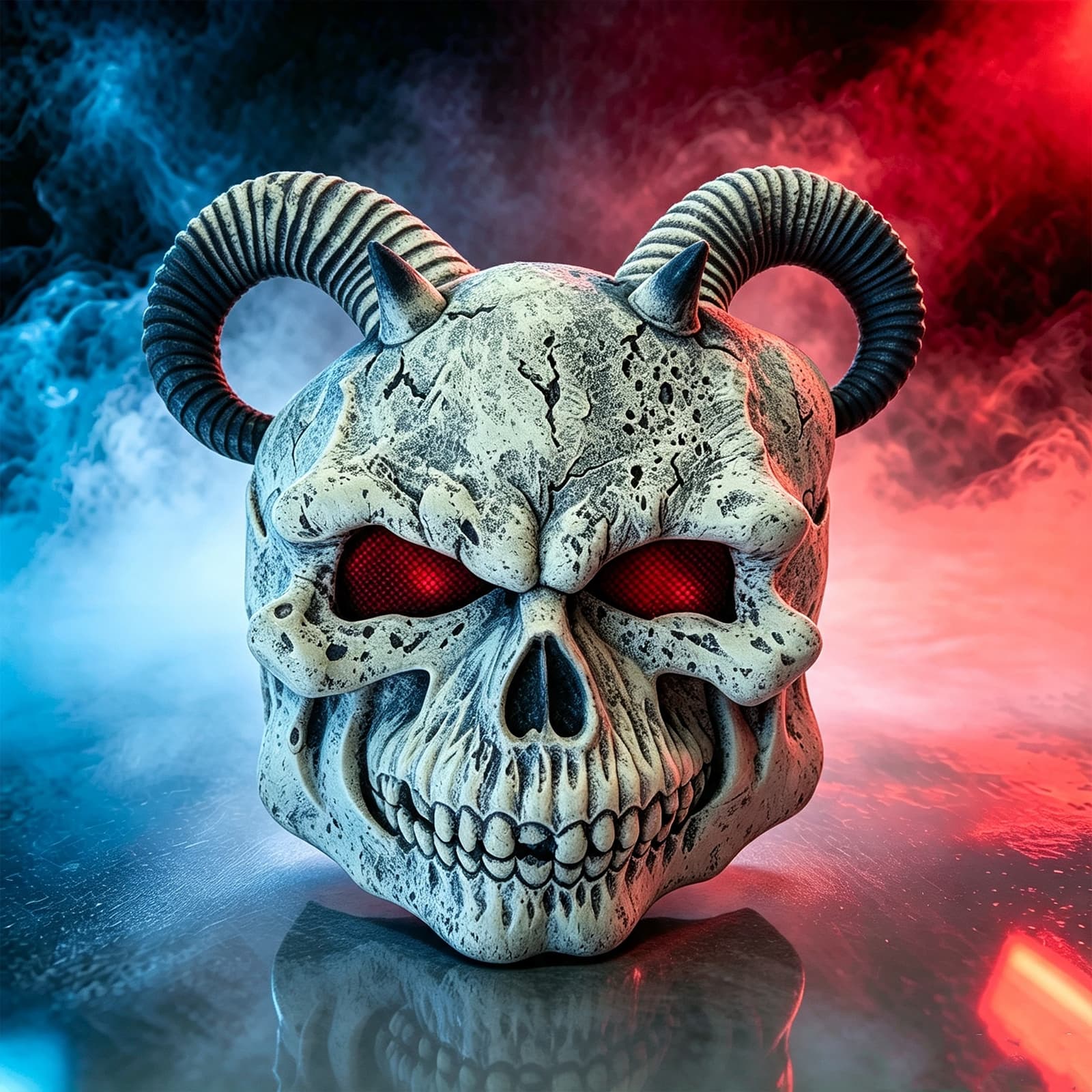 Demon Ram Horn Skull Halloween Mask product image