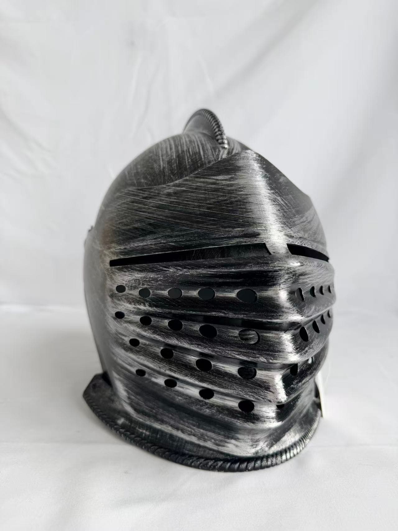 Silver costume knight helmet placeholder